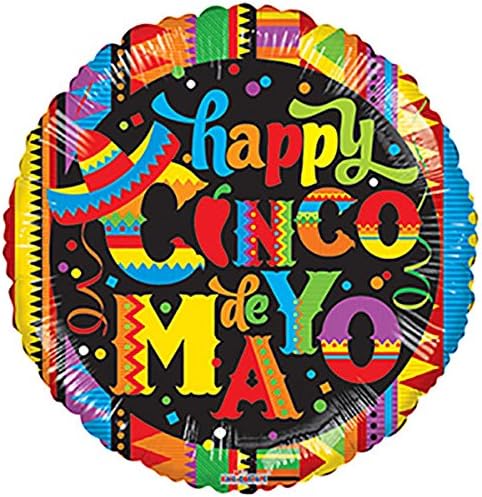 Cinco de Mayo 18" Mylar Balloon Bulk (5 Pack)