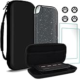 TIKOdirect Carrying Case for Switch lite, Pink Shockproof Portable Travel Bag with Large Storage, Glitter Galaxy case, Screen
