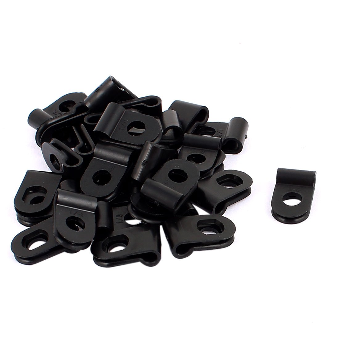 Aexit 30Pcs Black Plastic R Type Cable Clip Clamp for 2.7mm Dia Wire Hose (2e3d26432b5e5e7ecabbbdf262370dc0)