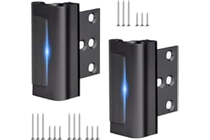 AWDIA Door Safety Locks for Toddlers, Home Security Door Lock, Childproof Door Reinforcement Lock for Inward Swinging Door, Door Locks for Kids Safety to Prevent Unauthorized Entry (Black, 2 Pack)