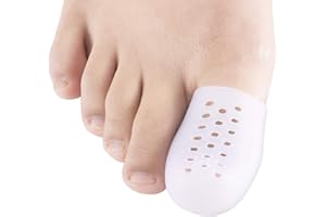 Big Toe Protector, 10PCS Breathable Gel Toe Cap Silicone Toe Cover Sleeves with Holes, Provides Relief from Missing or Ingrow