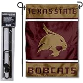 Texas State Bobcats Garden Flag with Stand Holder
