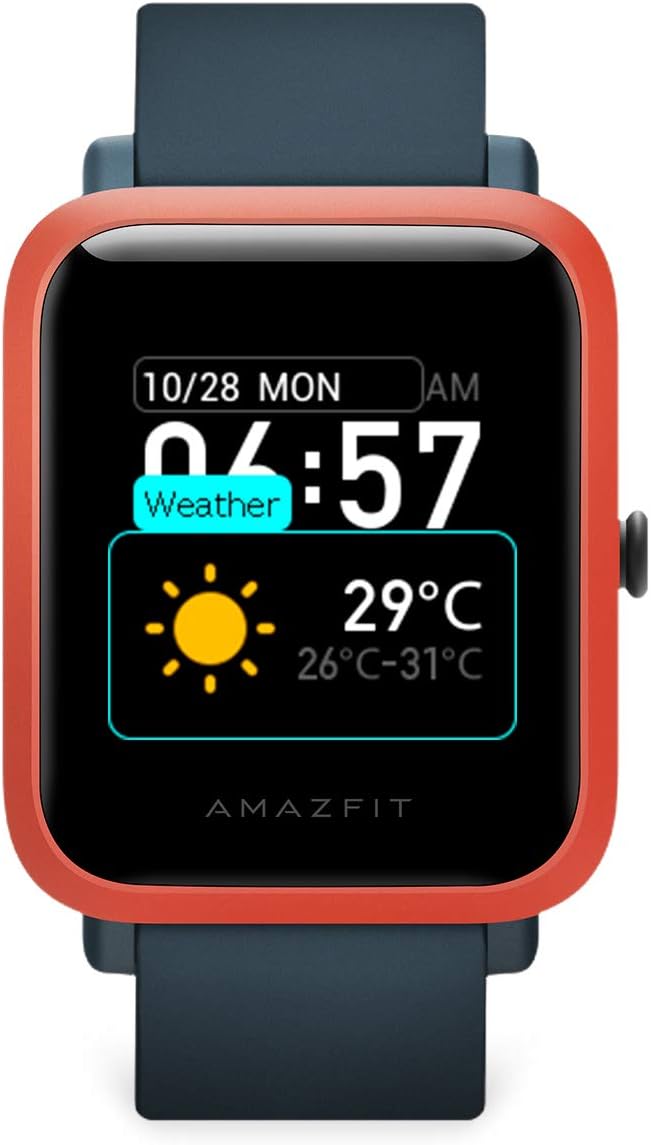 Bingua.com - Reloj inteligente Amazfit Bip Lite, baterÃa con 45 dÃas de  duraciÃ³n, Bip S, rojo naranja (Red Orange)