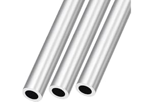 METALLIXITY 6063 Aluminum Tube (15mm OD x 10mm ID x 300mm L) 3Pcs, Aluminum Round Tubing - for Home Furnishing, Machinery, DIY Handicraft