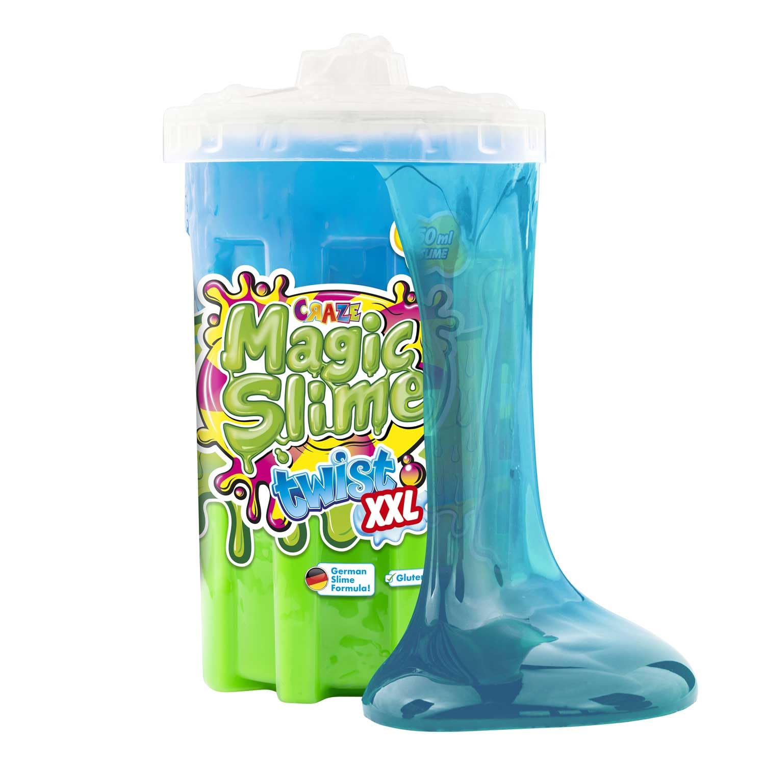 CRAZE Magic Slime Twist XXL: 750ml Giant Kids Slime, Assorted Colors, Premade for Children