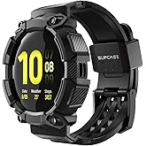 SUPCASE [Unicorn Beetle Pro] Series Case for Galaxy Watch Active 2, Rugged Protective Case with Strap Bands for Galaxy Watch Active 2 [44mm] 2019 Release (Black)