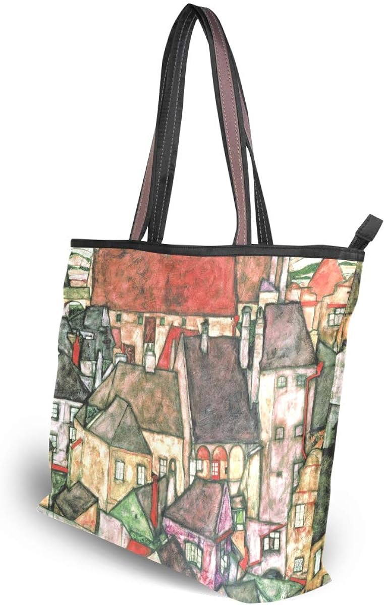 Mnsruu Large Tote Bag Shoulder Bag Ea Cau E I Oͽ ޥe A E I Ae Schiller Town Arts Oil Paint Travel Totes Luggage Travel Gear Intunedrinks Com
