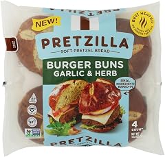 PRETZILLA Garlic & Herb Burger Buns