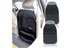 2PCS Car Seat Back Protector,Kick Mats Back Seat Protector for Kits & Adults,Universal Waterproof Stain Resistant Back of Car