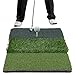 Nova Microdermabrasion Tri-Turf Golf Hitting Grass Mat Portable Golf Driving Chipping Mat Realistic Fairway & Rough w/Rubber Tee Holder for Backyard Outdoor & Indoor Practice (Hitting Mat)