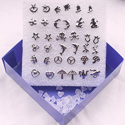 18 Pairs/lot Mixed Styles 925 Sterling Silver Studs Earring Platinum Jewelry