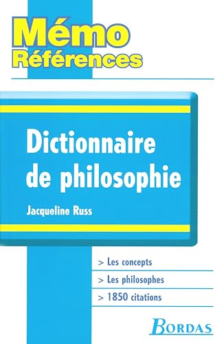 Download Mémo Références • Jacqueline Russ • Dictionnaire de Philosophie PDF