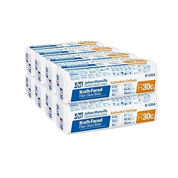 Johns Mansville R 30 Fiberglass Batt Insulation Fits 2x8 Floor Or