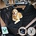 Dog Seat Cover, Pet Car Hammock, Luxury Reinforced Quilted Panels, Convertible with Extra Side Flaps, Waterproof + Bonus Dog Seat Belt by 2BExpert