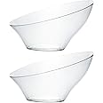 thumbnail image 2 of Plasticpro 4-Pack Clear Disposable Party Bowls - Large Angled Salad & Snack Bowls 2 of 9
