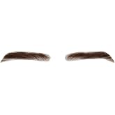 Justin Happy Human Hair Lace Based False Eyebrow for Men One Pair of Brown Fake Eyebrows（Brown）