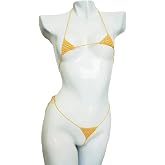 Trangscrochet Crochet Extreme Micro G-String See Through Bikinis for Women Sexy