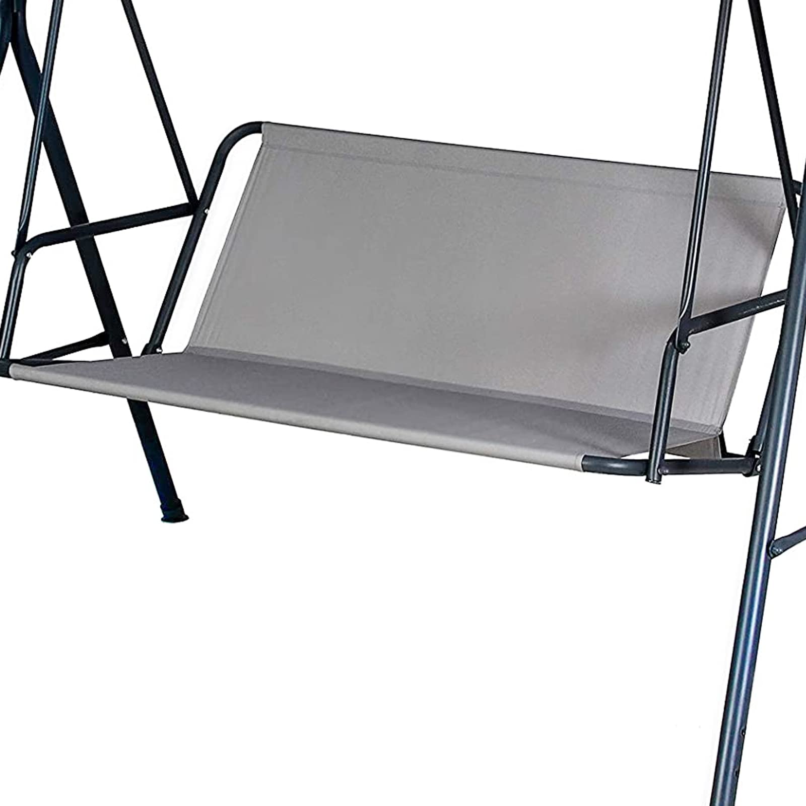 Btstil Replacement Garden Swing Seat Cover, Durable 900D Oxford Fabric Waterproof Swing Chair Cover, Universal Fit for 2-3 Seater Outdoor Swing Chair (Grey, 148x50x50cm)