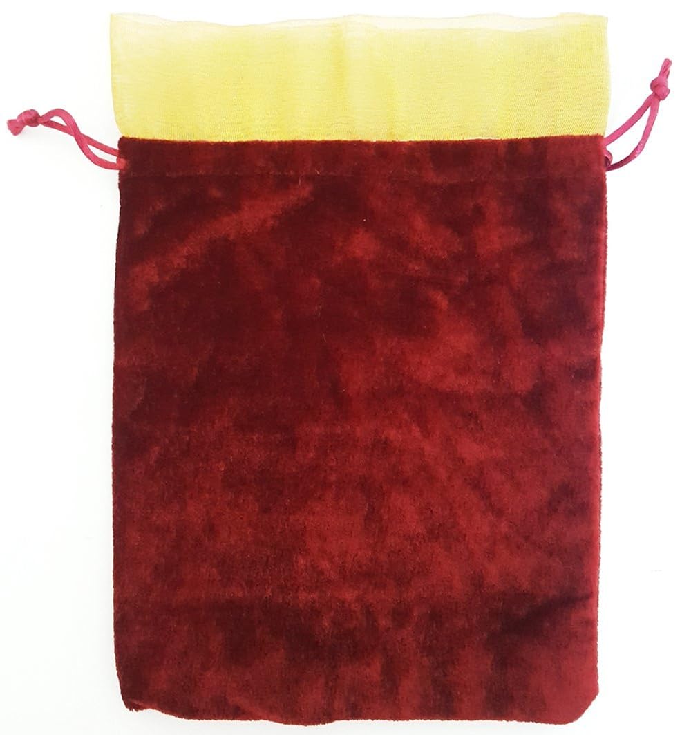 mehrunnisa maroon velvet tissue big size shagun potli pouch (bag862)