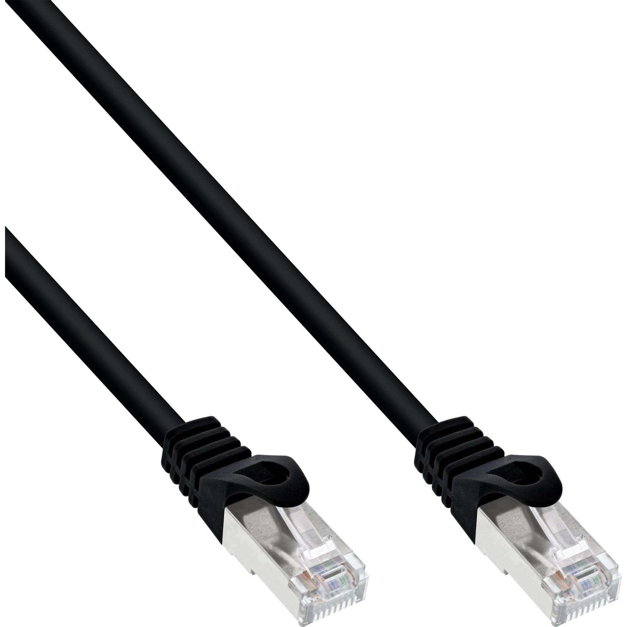InLine® Patch cord, InLine®, S-FTP, Cat. 5e, black, 0.3m