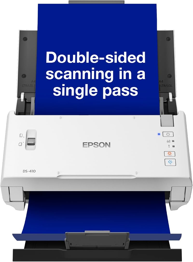 Epson Workforce DS-410 Scanner + Power PDF Software, 26 PPM, USB