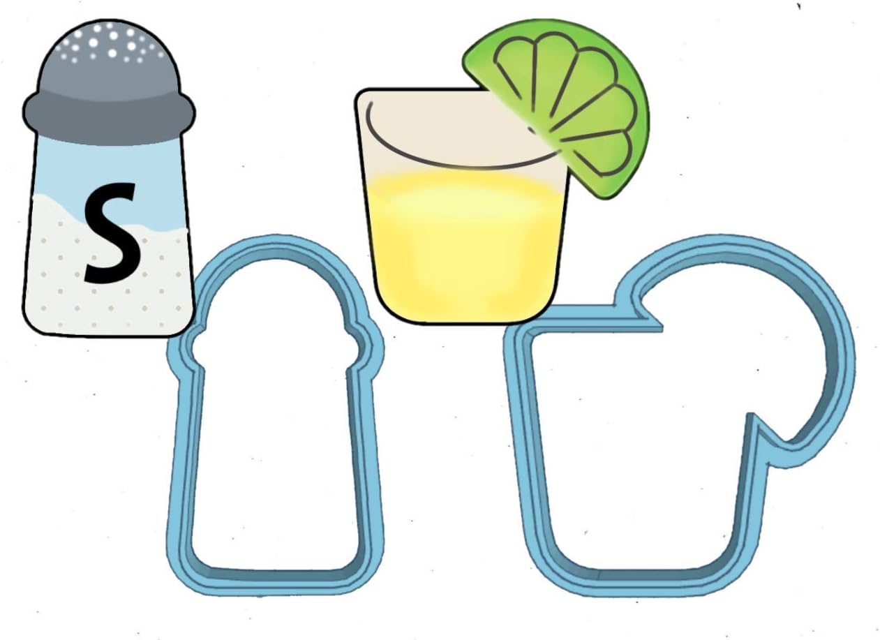 Tequila Shot with Lime, Salt Shaker