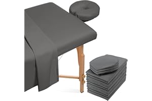 Massage Table Sheets Sets, 6 Pcs Brushed Microfiber Massage Bed Cover Sheets, Soft, Light-Weight, Stain & Wrinkle Resistant, 