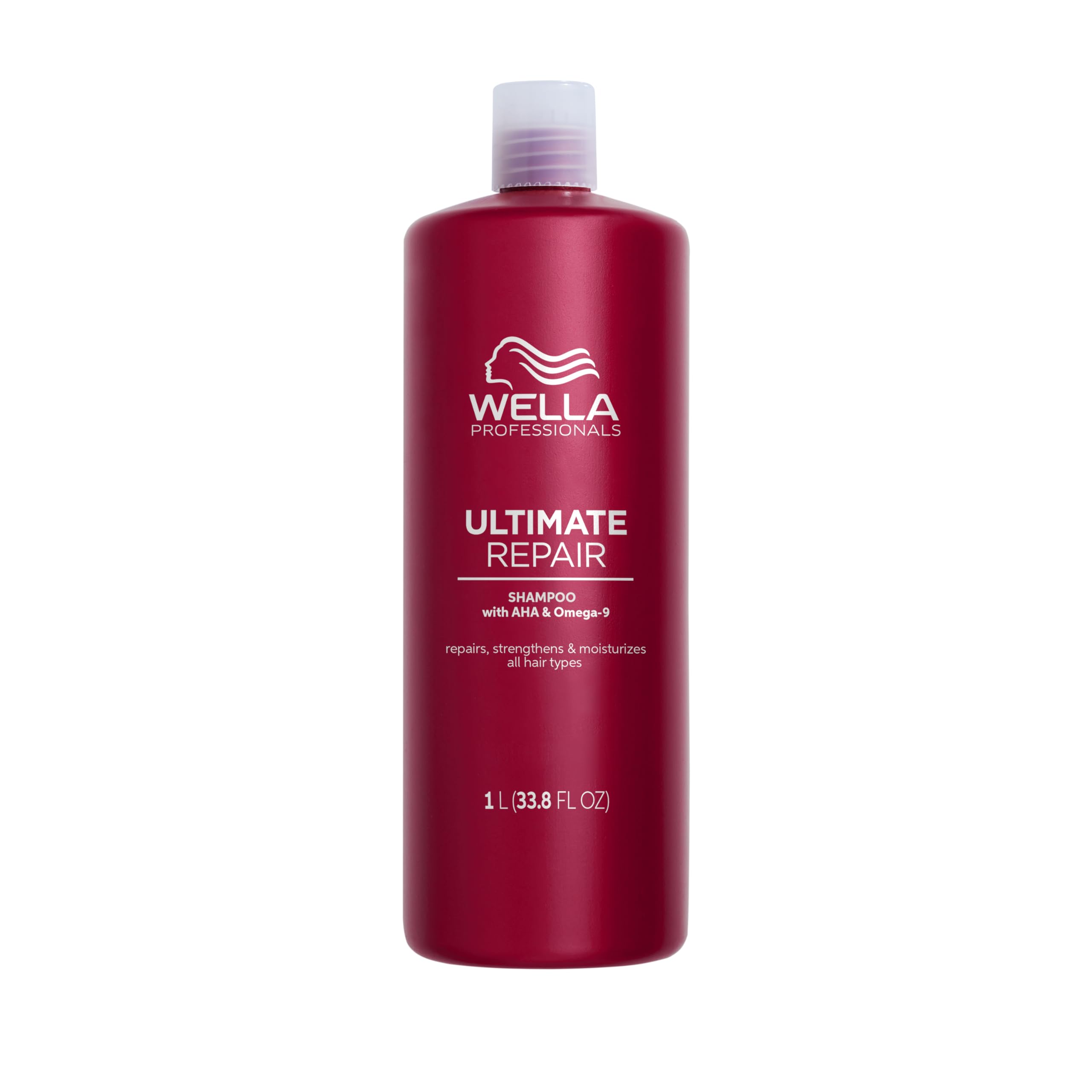 Wella Professionals Ultimate Repair Shampoo - Professional Lightweight Cream Shampoo for Damaged Hair -With AHA & Omega-9 - For All Hair Types (1000ml)