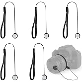 ZNBSIXP 5 Pack Lens Cap Leash,Lens Cap Tether,Lenses Caps Keeper with Elastic String,Camera Caps Holder for Canon Nikon Sony Sigma and Others SLR DSRL Mirrorless Lenses