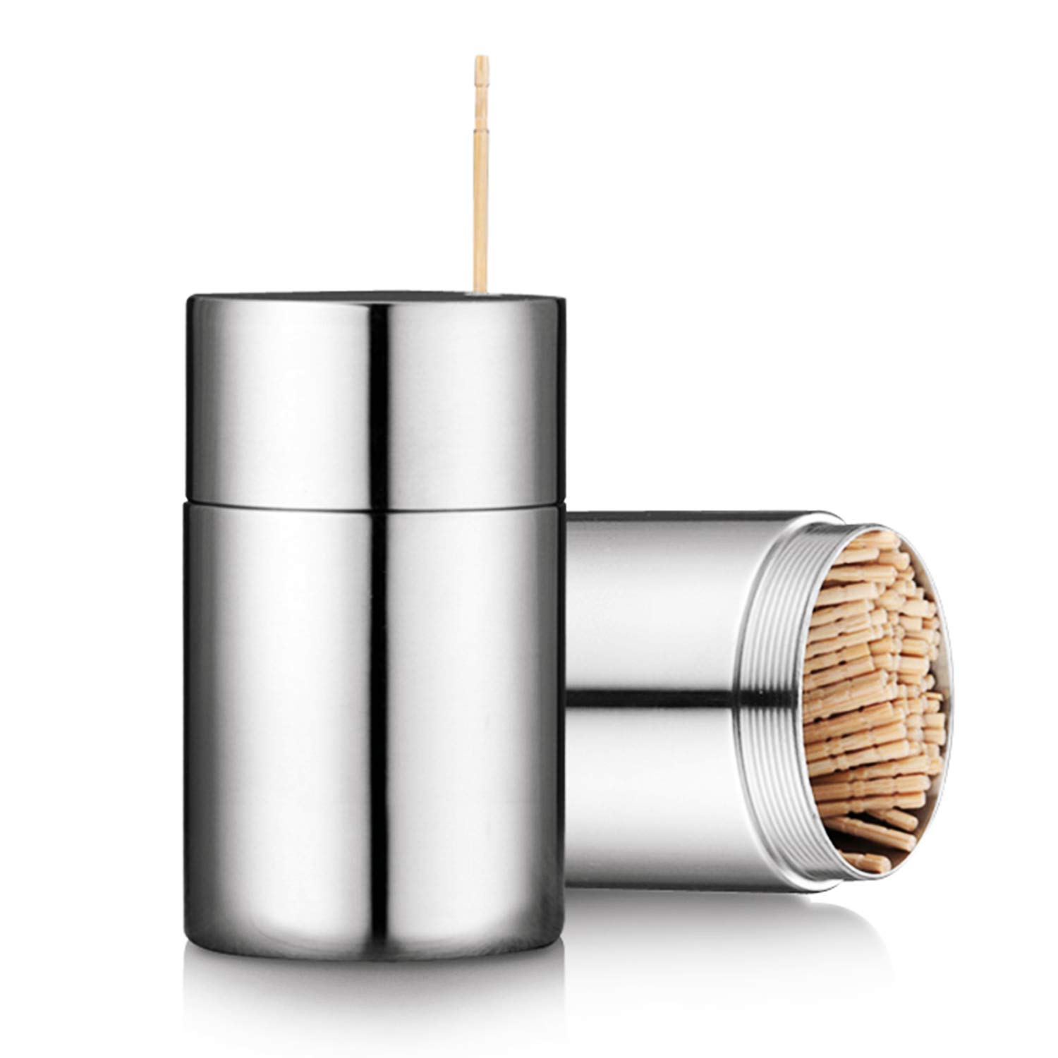Makidar Toothpick Holder Dispenser Stainless Steel (Frosted)