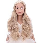 PATTNIUM Blonde Wig Long Wavy Wigs for Kids Girls Heat Resistant Synthetic Hair Cosplay Costume Wigs (Blonde)