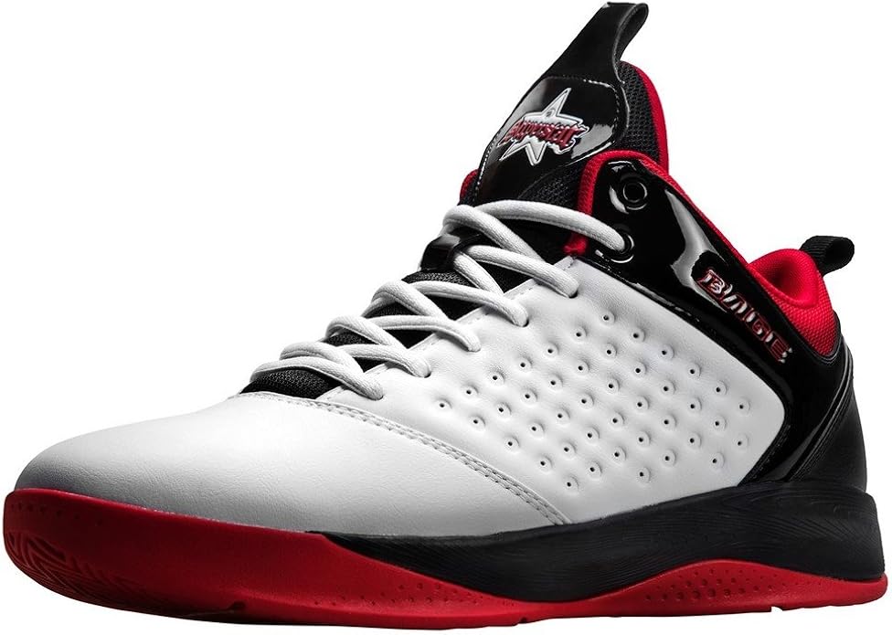 Bage Men's Mid Top Breathable Basketball Shoes Light Weight Sport