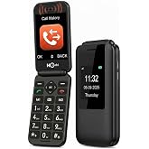 2026 4G Flip Phone Unlocked,2.8"+1.5''Dual Screen Flip Phone for Seniors | Cell Phone for Seniors,SOS Button,Speed Dial,Big Buttons,Large Fonts,Bluetooth,1400mAh Battery,Charging Dock