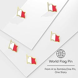Malta Flag Lapel Pin - Enamel Metal National Badge