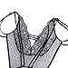 YiZYiF Men's See-Through Bodysuits Underwear One Piece Xdress Lingerie Nightwear Black Medium