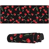 Famame Laptop Mouse Pad Plump Red Cherry Desk Mat with Stitched Edges 31.5X 11.8 inch Non-Slip Large Keyboard Rubber Writing Table Mat for Office Home