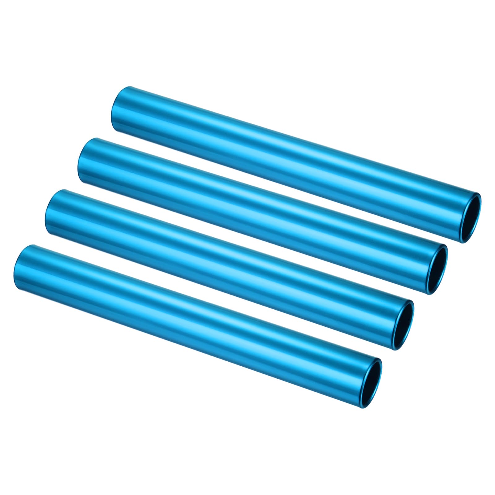 PATIKIL Aluminum Relay Batons, 4 Pcs Field Track Relay Events Baton for Race Gym Track and Field Equipment Class Games Outdoor Sports Running Practice, Blue