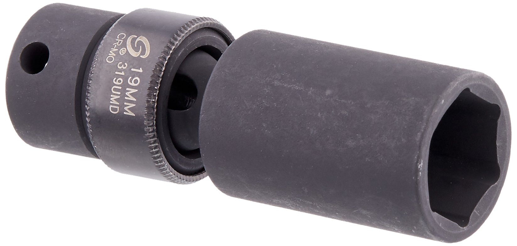 Sunex 319UMD 3/8-Inch Drive Deep Universal 6 Point Metric Impact Socket, 19-Mm