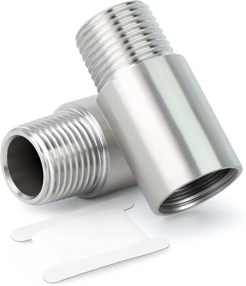 ERGAOBOY 2x 3/4" Male to Female BSP Nipple Cast Pipe 100mm 304 Stainless Steel