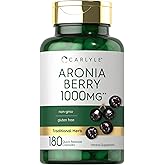 Carlyle Aronia Berry Capsules | 180 Pills | Chokeberry Extract | Non-GMO & Gluten Free Supplement
