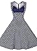Miusol Women's Cut Out Vintage Casual Polka Dot 1950'S Retro Dress