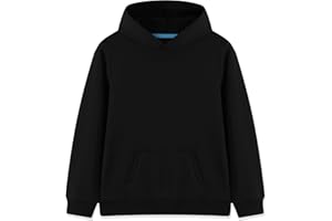 Phedrew Kids Cotton Hoodies Toddler Fall Pullover Hooded Medium Weight Sweatshirts with Pocket for Boys and Girls