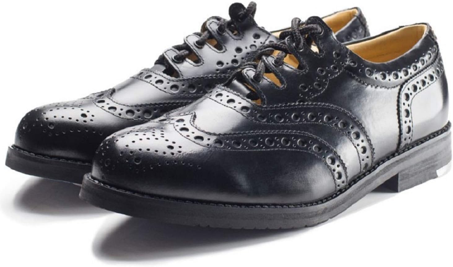 Thistle ShoesLeather Ghillie Brogue Kilt Shoes Traditional Scottish Piper and Highland Outfit Wedding Shoes Featuring Extra Long Laces & Leather Tassels - Sizes 7 – 15 Style - Comfort Piper Color - Black