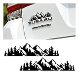 7 inch Snow Mountain Tree Stickers for