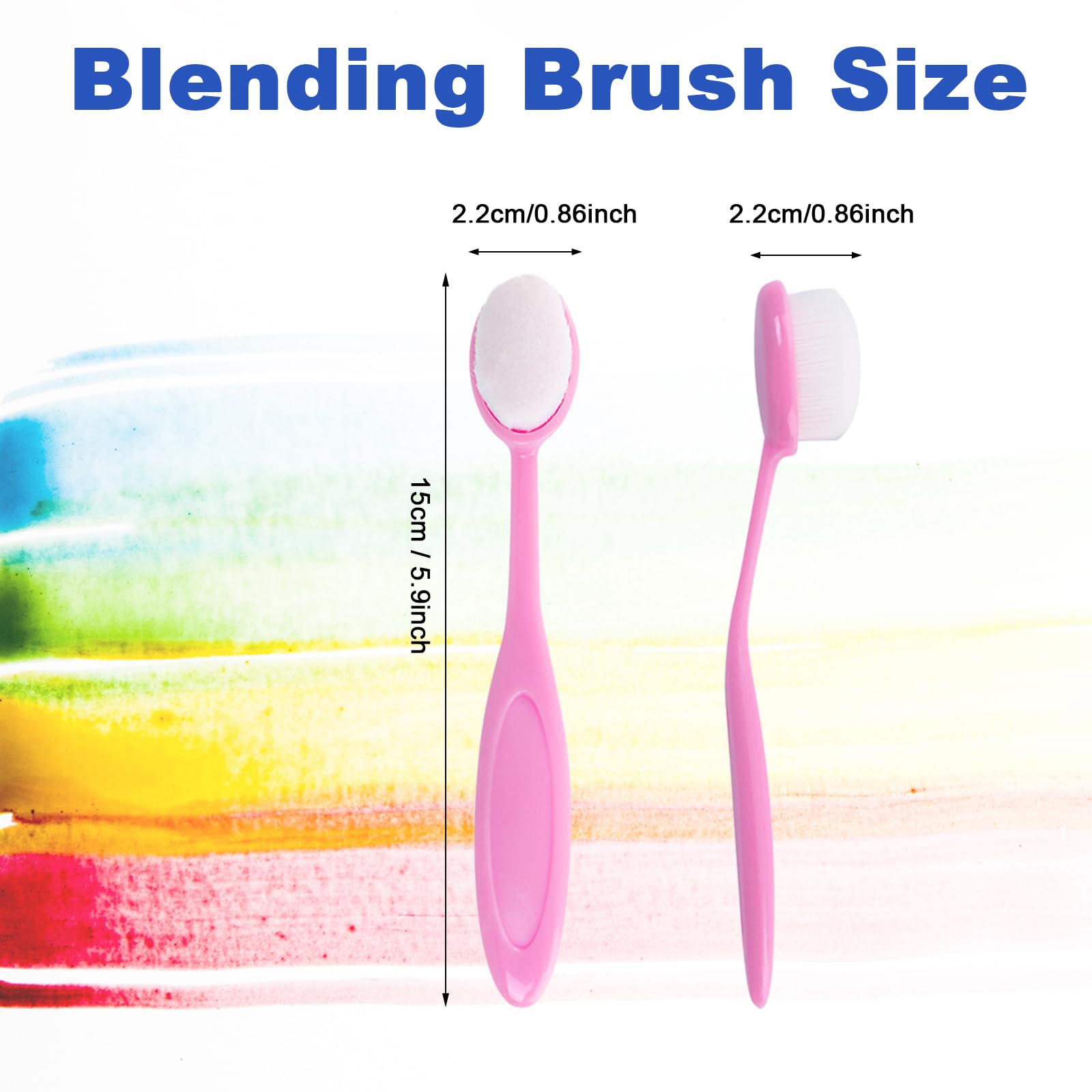 10 PCS Ink Blending Brushes for Card Making Supplies, Color Coded Handles Blender Brushes for Stamping Scrapbooking Stencil Brush, Craft Blending Brush, Distress Ink Blending Tool. Size 4