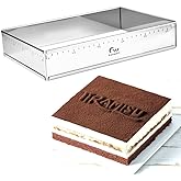 Guowall Extensible Stainless Steel Rectangular Cake Mold Heavy Duty Adjustable Mousse Ring Rectangle Shaped Detachable Tiramisu Pan, Pastry DIY Baking Tool - 10.8 &times; 7.3 &times; 2 inch