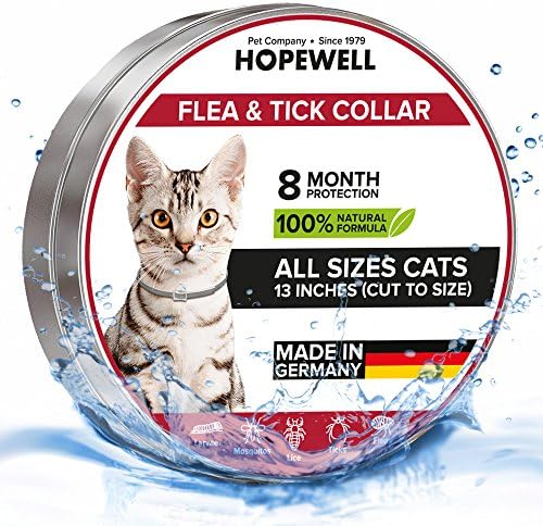 Pet Collar 8 Month Prevention for Cats and Kittens with Natural Extracts Pest Control Collars 13 inches Cat Treatment Safe and Effective One Size Fits ALL