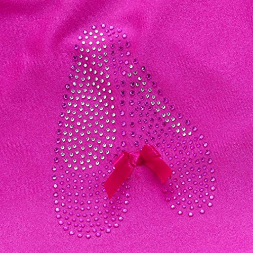 Kollmert Toddler Girls Gauze Leotards Bodysuit Dancewear Dress Short Sleeve Ballet Skirts (Hot Pink, 24M)