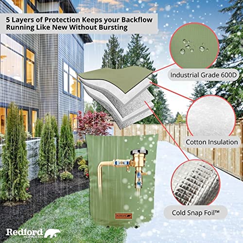 Redford Supply Co. Backflow Preventer Cover Insulated Winter Pipe Insulation, Well Head Cover