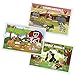 Baby PhD Disposable Placemats for Baby, Kids, & Toddlers - Animal Design - Table Mat or Topper for Restaurants, Stick-On Placemat for Travel, Sticky Strips Stay in Place - 3 Designs, Pack of 60